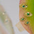 Rays Of Light Studs Emerald Solid Gold