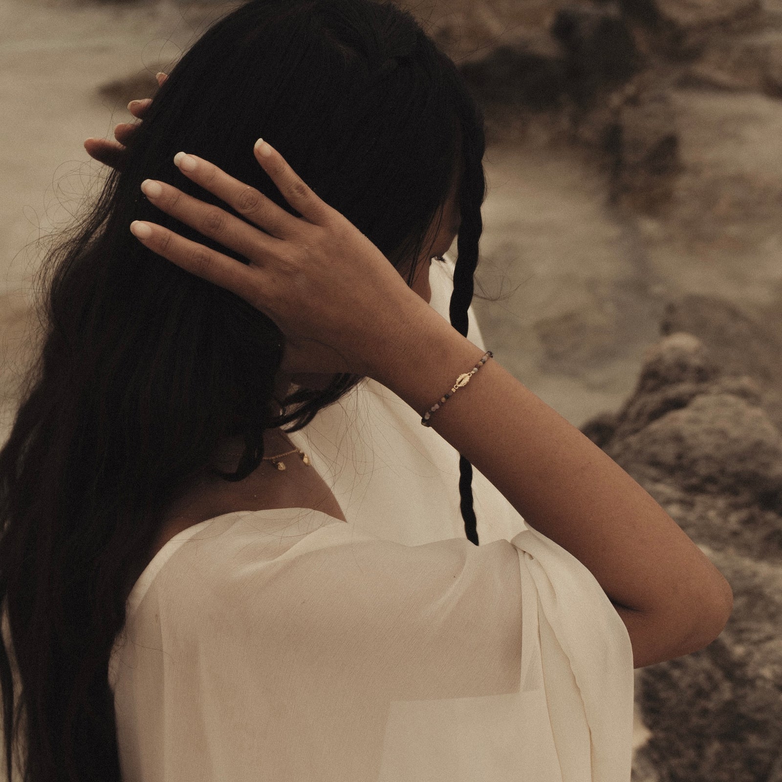 Aphrodite Mini Tourmaline Bracelet Gold