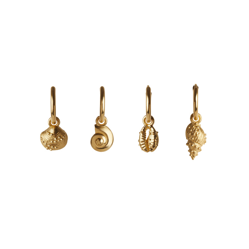 Aphrodite Mini Hoop Earrings Set Gold