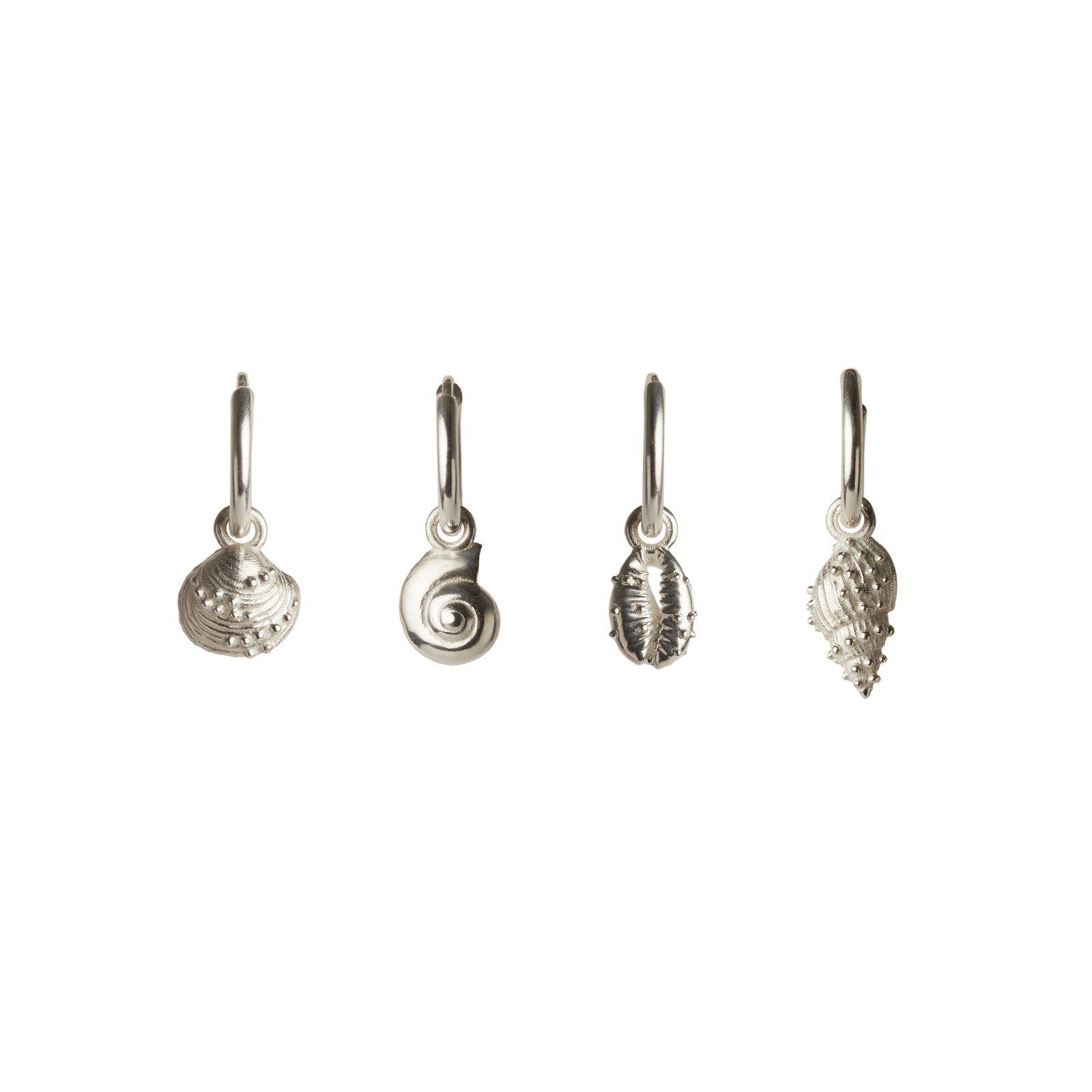 Aphrodite Mini Hoop Earrings Set Silver