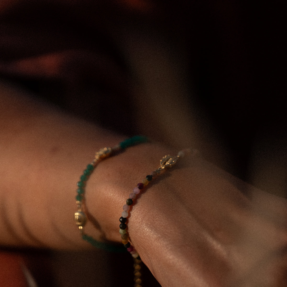 Aphrodite Mini Tourmaline Bracelet Gold