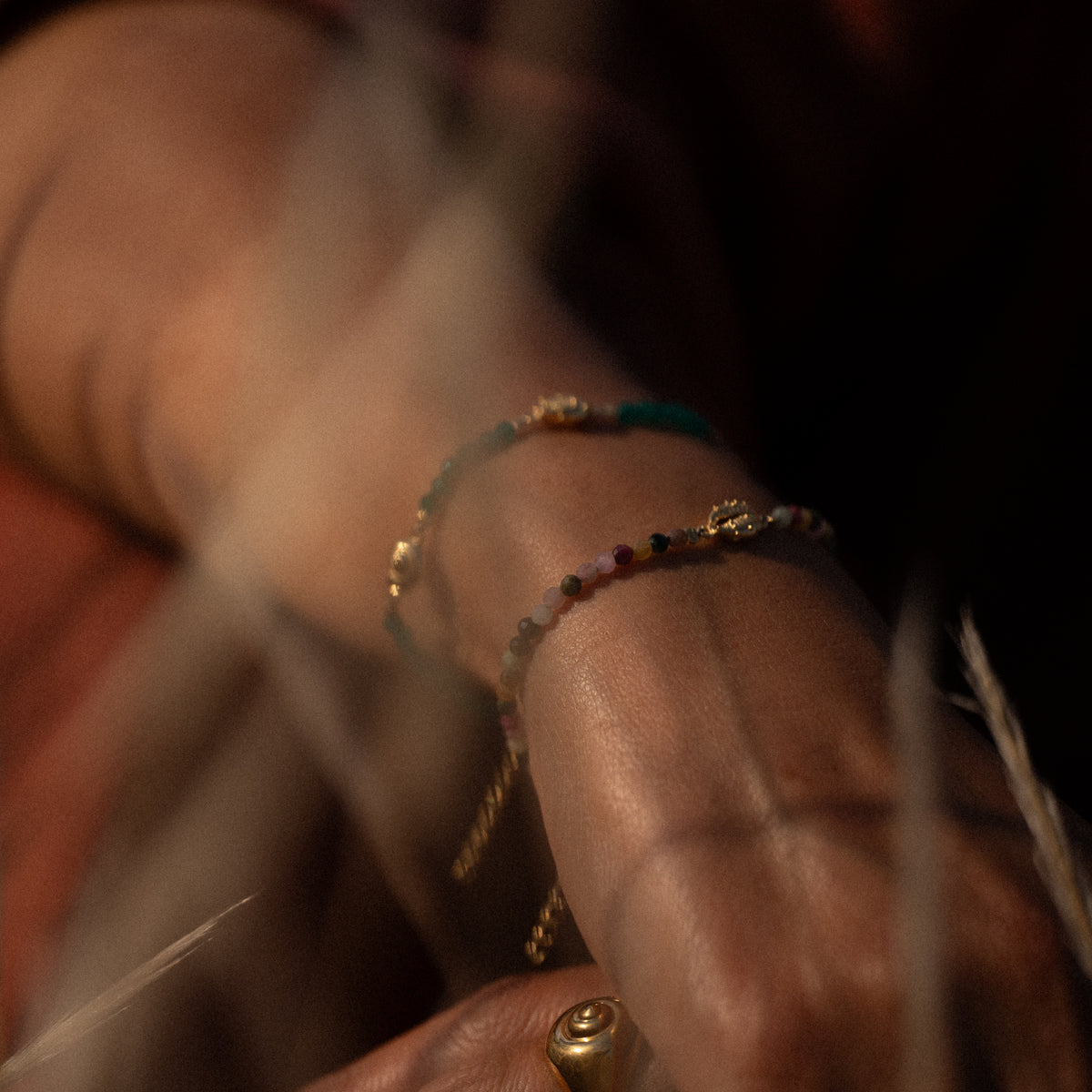 Aphrodite Mini Tourmaline Bracelet Gold