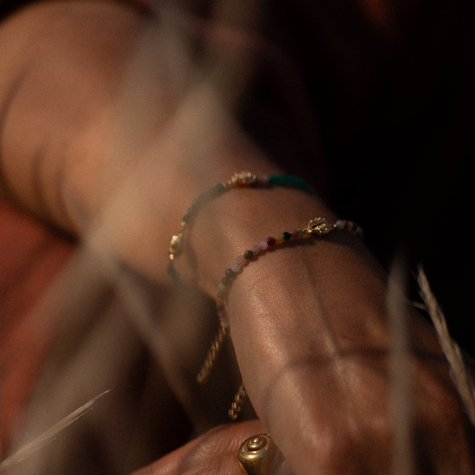 Aphrodite Mini Tourmaline Bracelet Gold