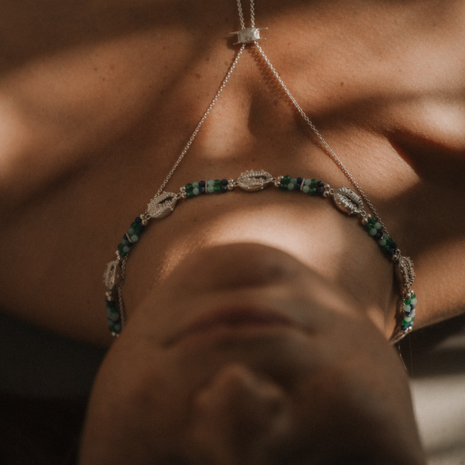 Aphrodite Ocean Choker Necklace Silver