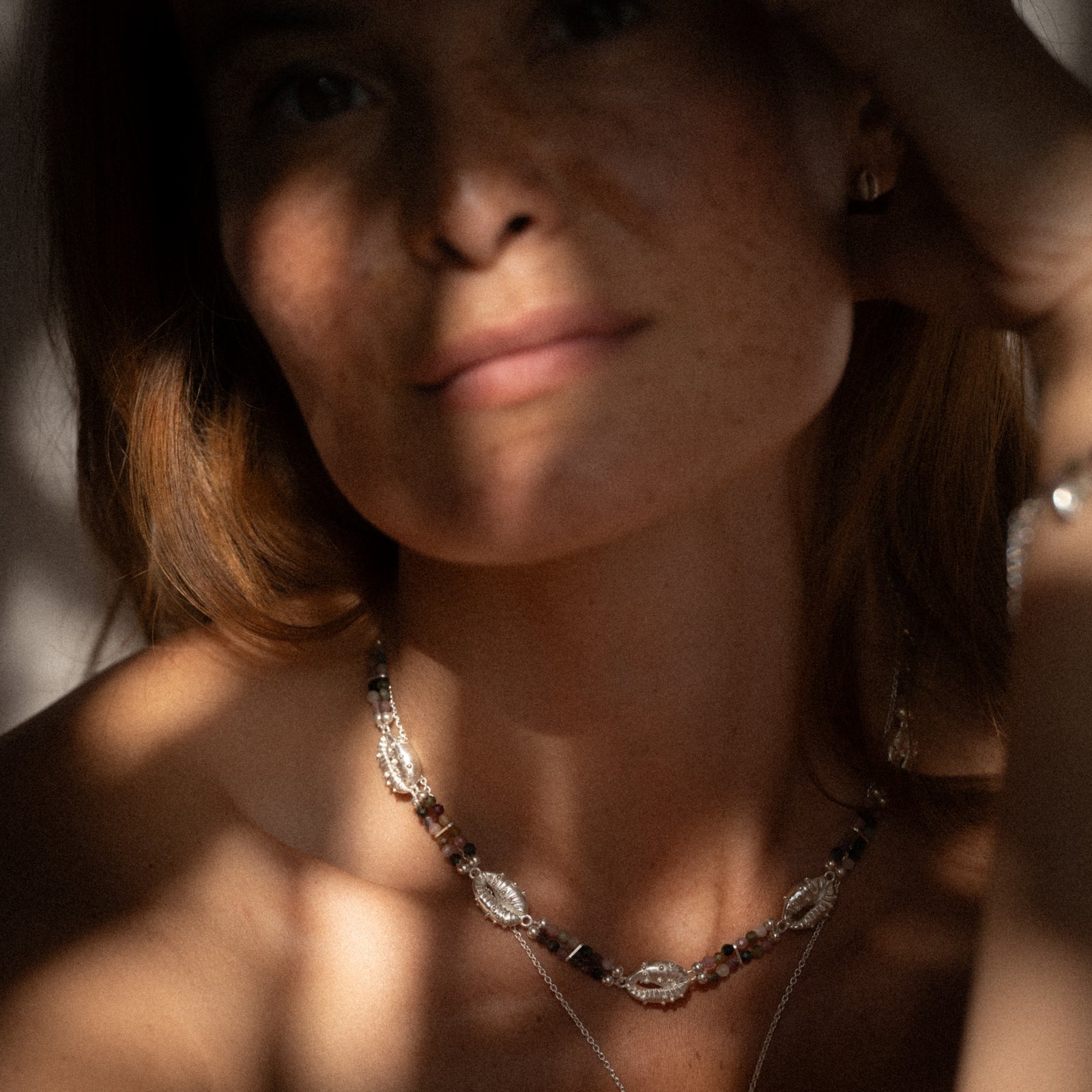 Aphrodite Tourmaline Choker Necklace Silver