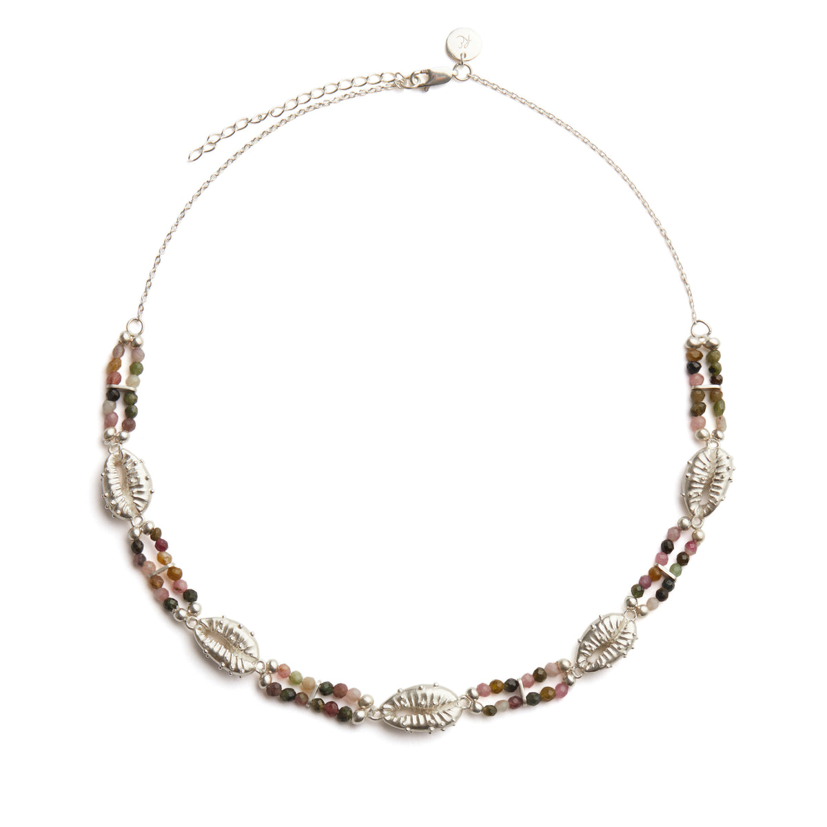 Aphrodite Tourmaline Choker Necklace Silver