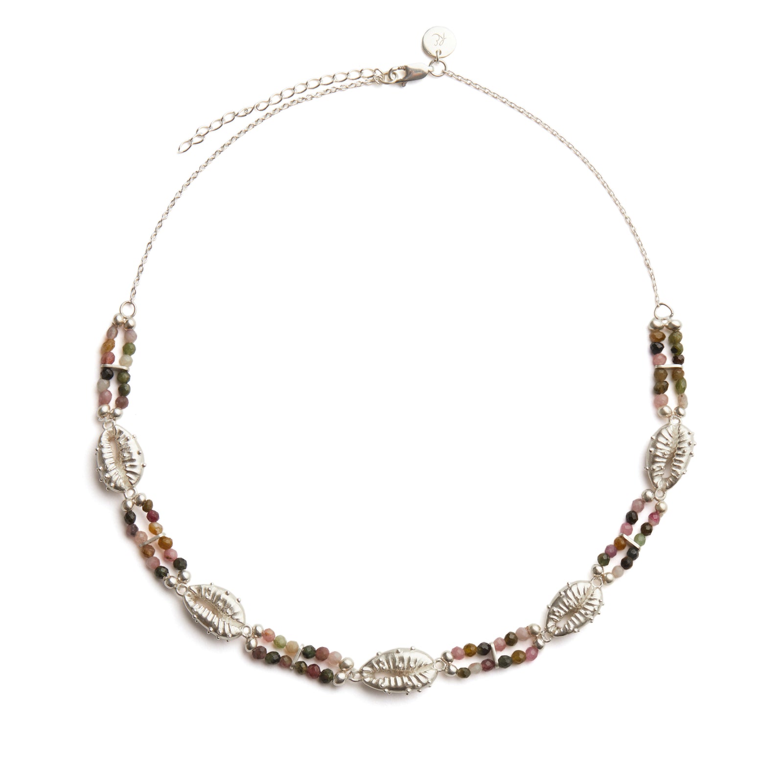 Aphrodite Tourmaline Choker Necklace Silver