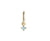 Birthstone Square Charm Hoop Solid Gold