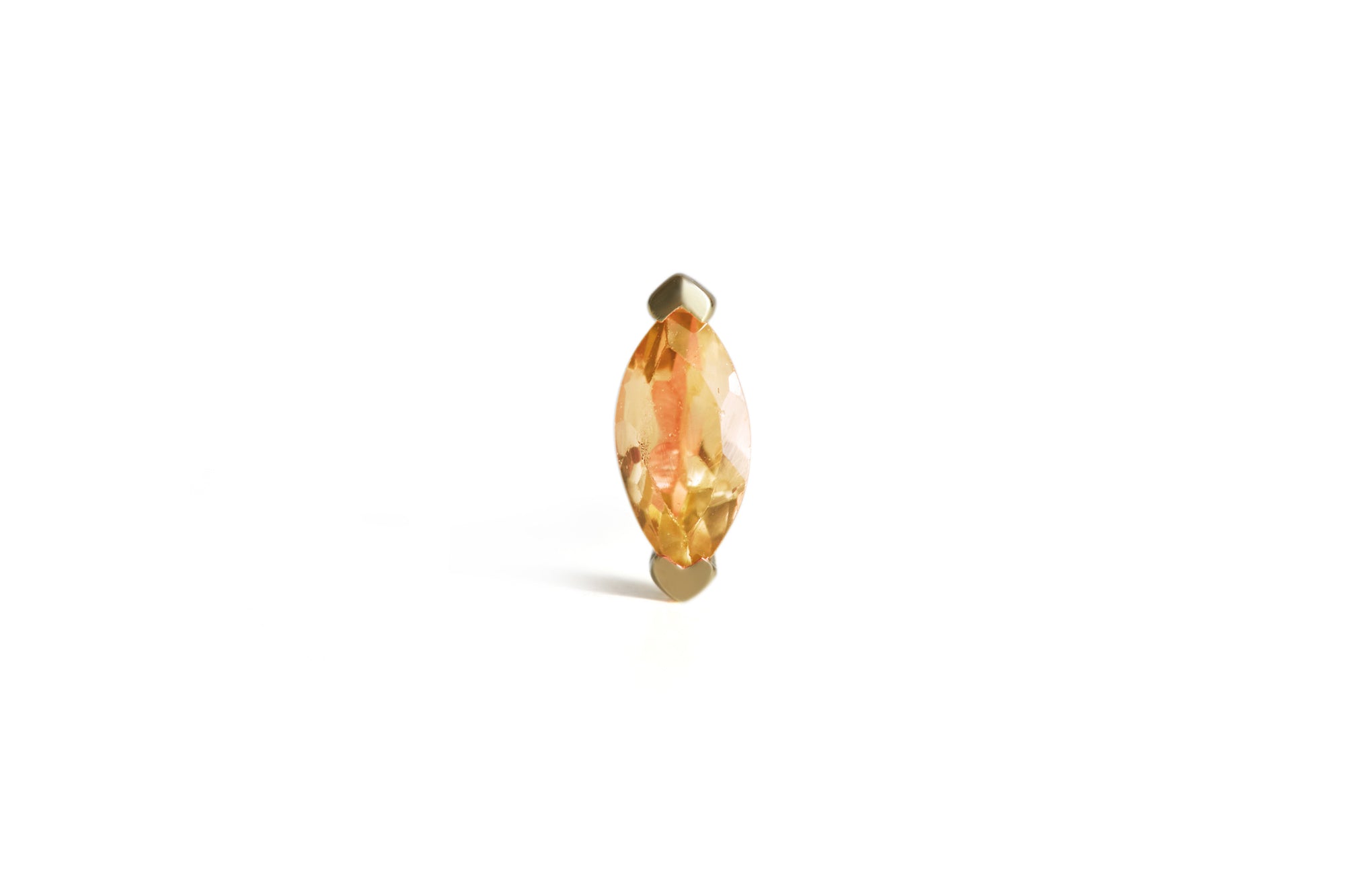 Birthstone Marquise Stud Solid Gold