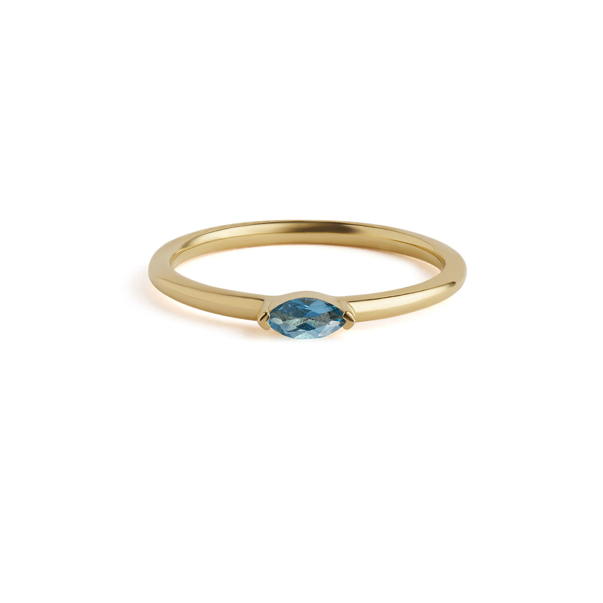 Birthstone Marquise Ring Solid Gold