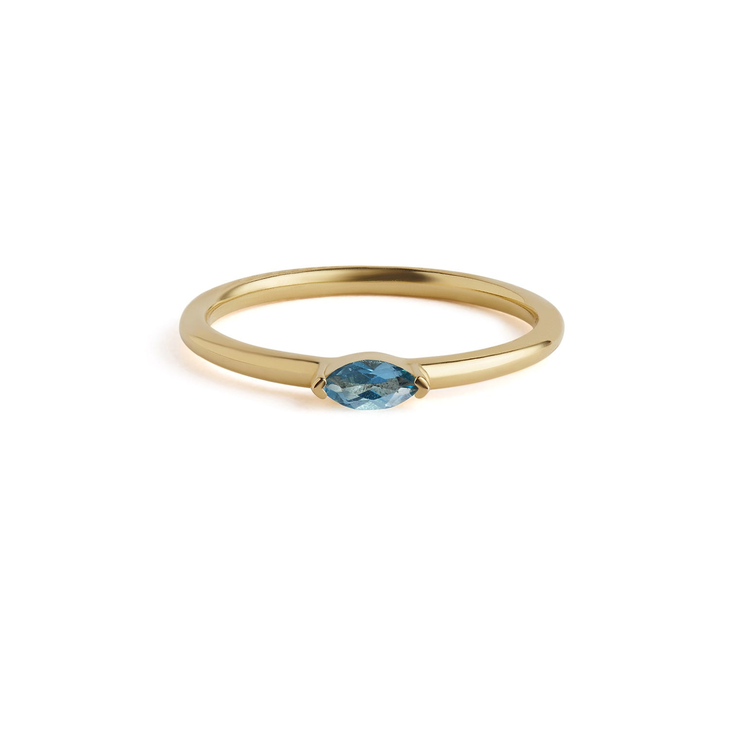 Birthstone Marquise Ring Solid Gold