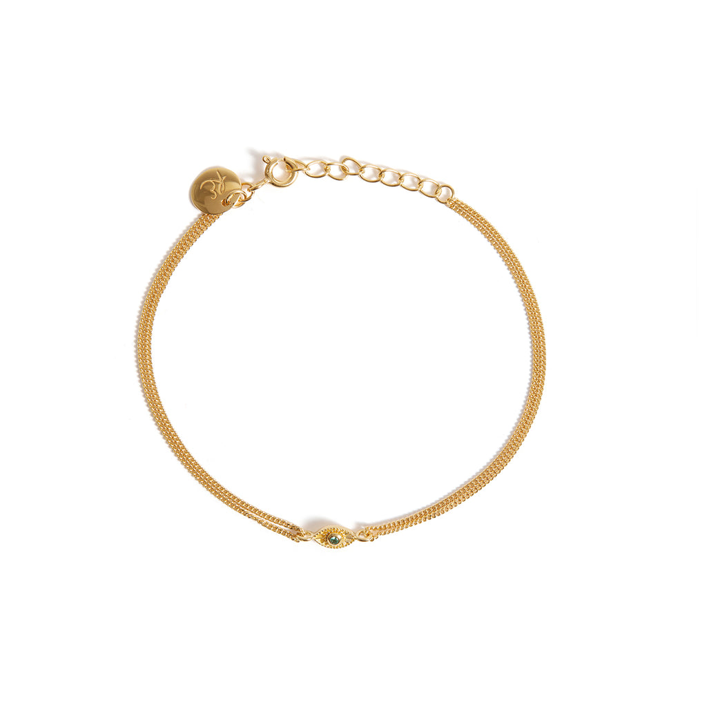 Rays of Light Mini Bracelet Emerald Gold