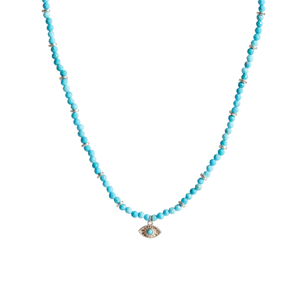 Rays of Light Necklace Turquoise Silver