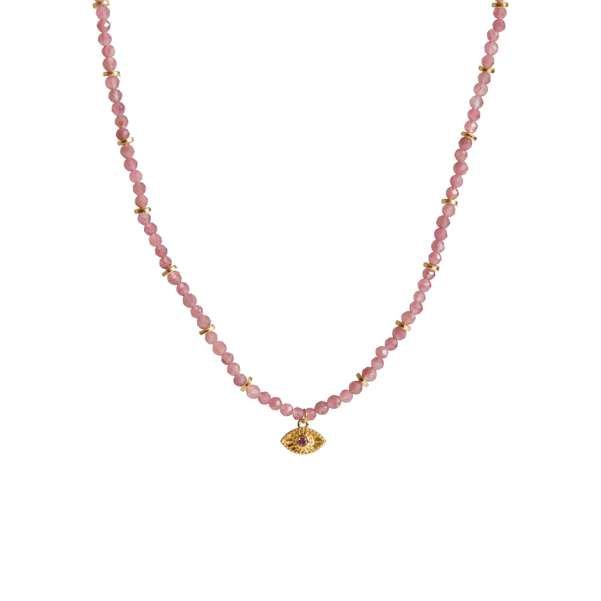 Rays of Light Necklace Tourmaline Gold