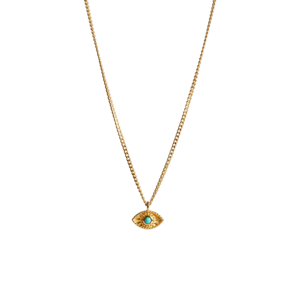 Mini Rays of Light Necklace Turquoise Gold Rachel Entwistle