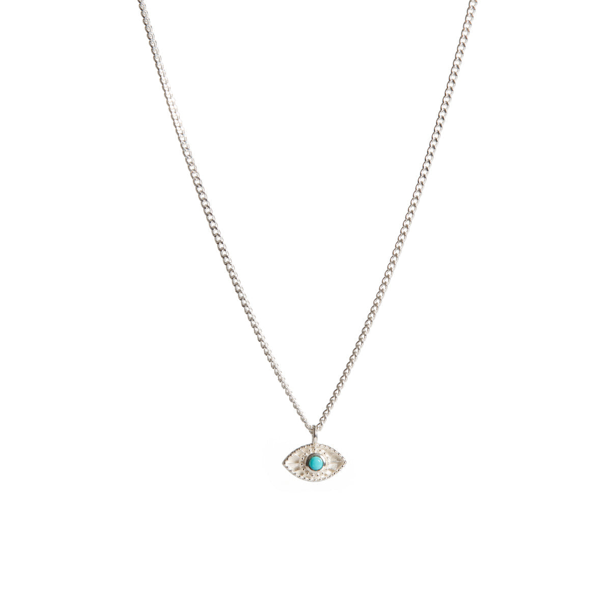 Mini Rays of Light Necklace Turquoise Silver