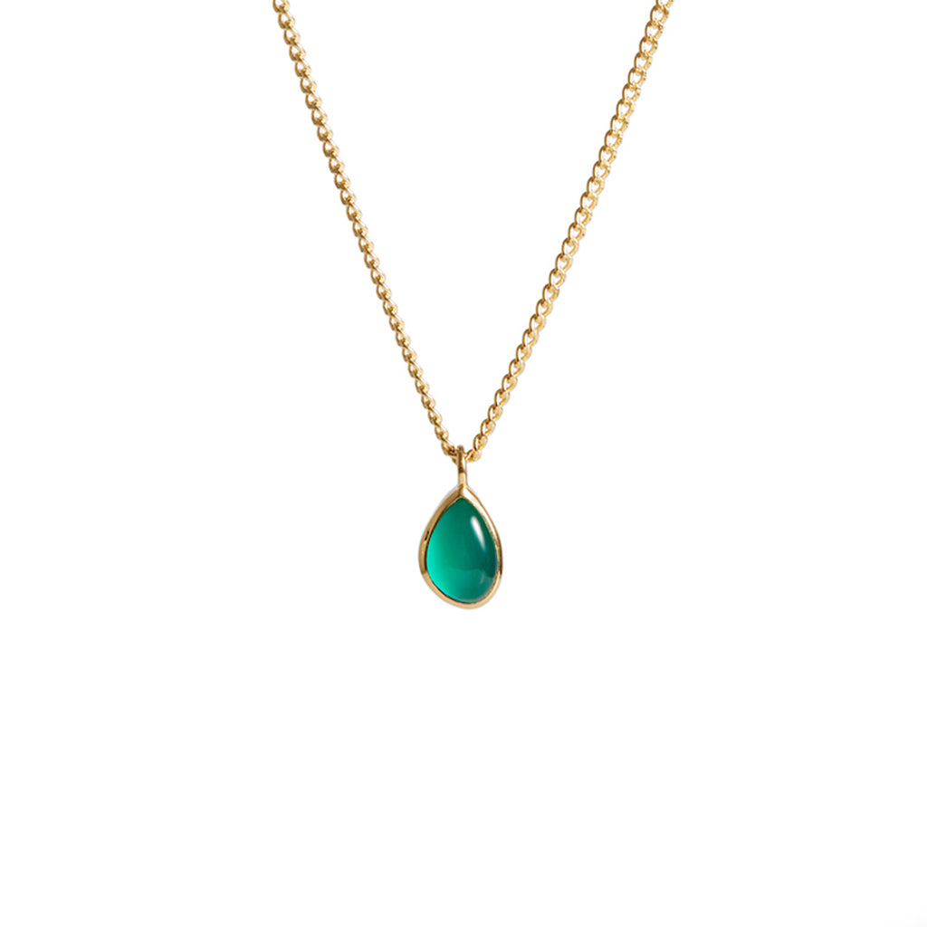 Apollo Necklace Onyx Solid Gold