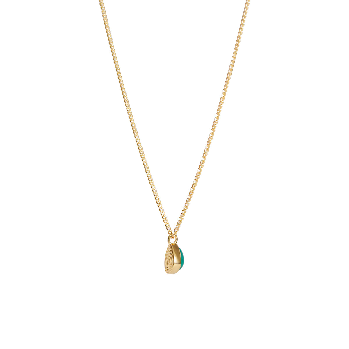 Apollo Necklace Green Onyx Gold