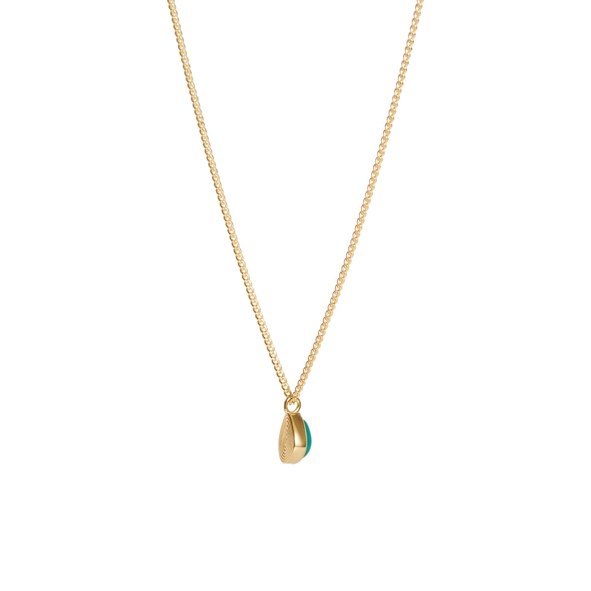 Apollo Necklace Green Onyx Solid Gold