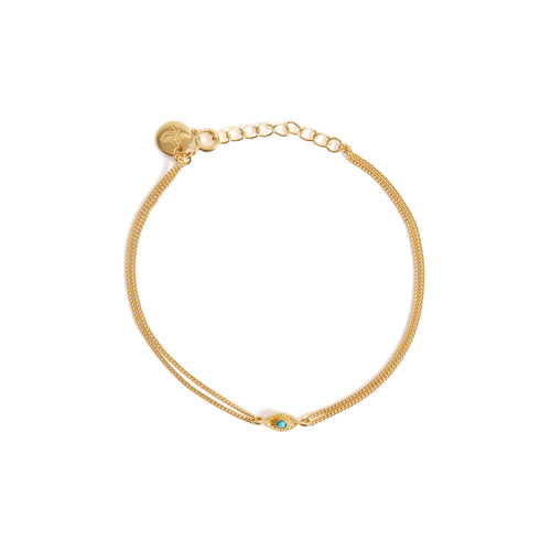 Rays of Light Mini Bracelet Turquoise Gold Rachel Entwistle