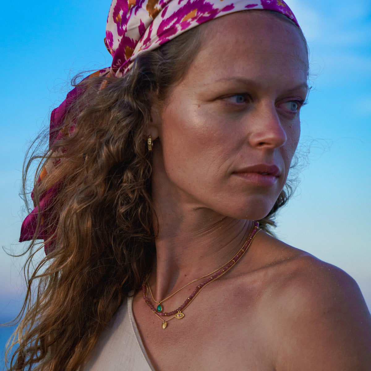 Apollo Necklace Green Onyx Solid Gold