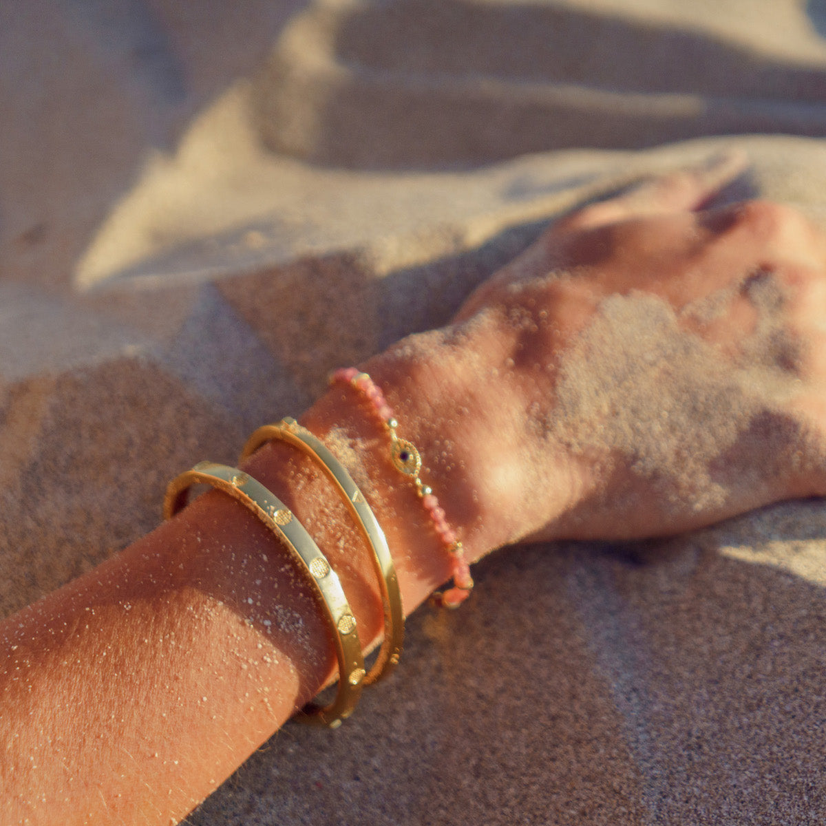 Rays of Light Bracelet Tourmaline Gold