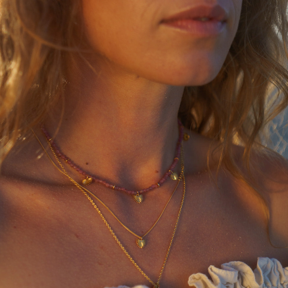 Ishtar Necklace Tourmaline Gold