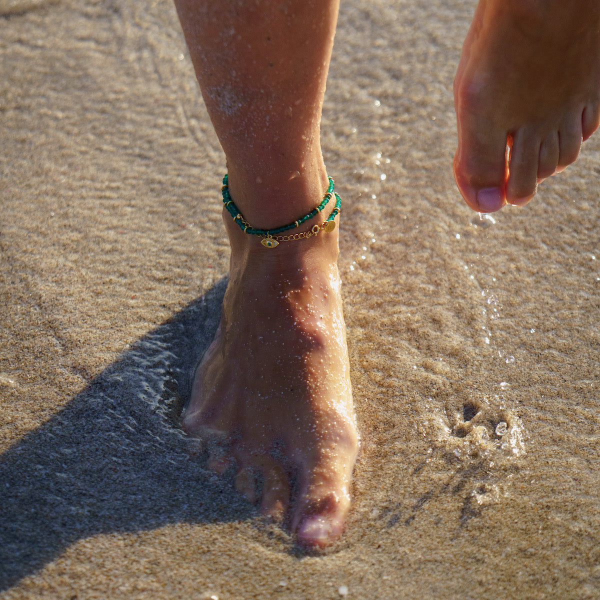 Rays of Light Necklace Green Onyx Gold