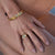 Rays of Light Fine Ring Emerald Solid Gold