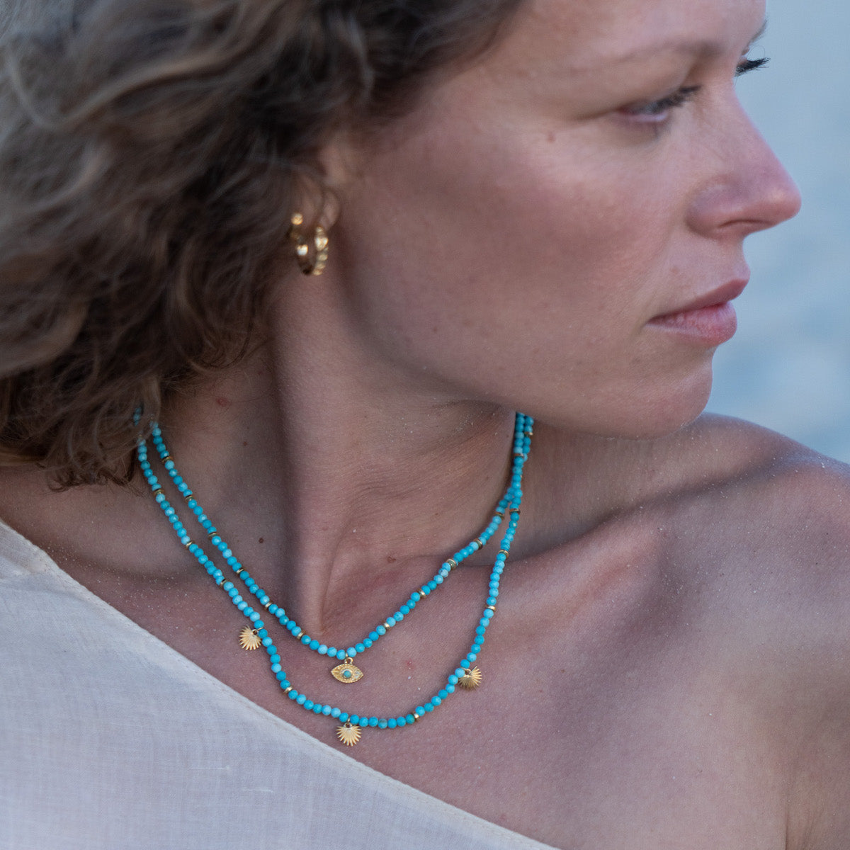 Ishtar Necklace Turquoise Gold