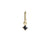 Birthstone Square Charm Hoop Solid Gold
