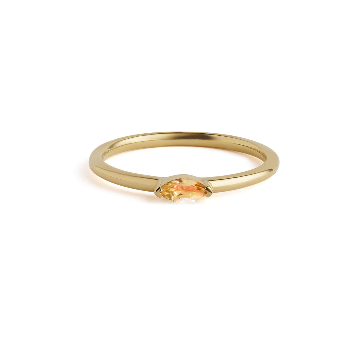 Birthstone Marquise Ring Solid Gold