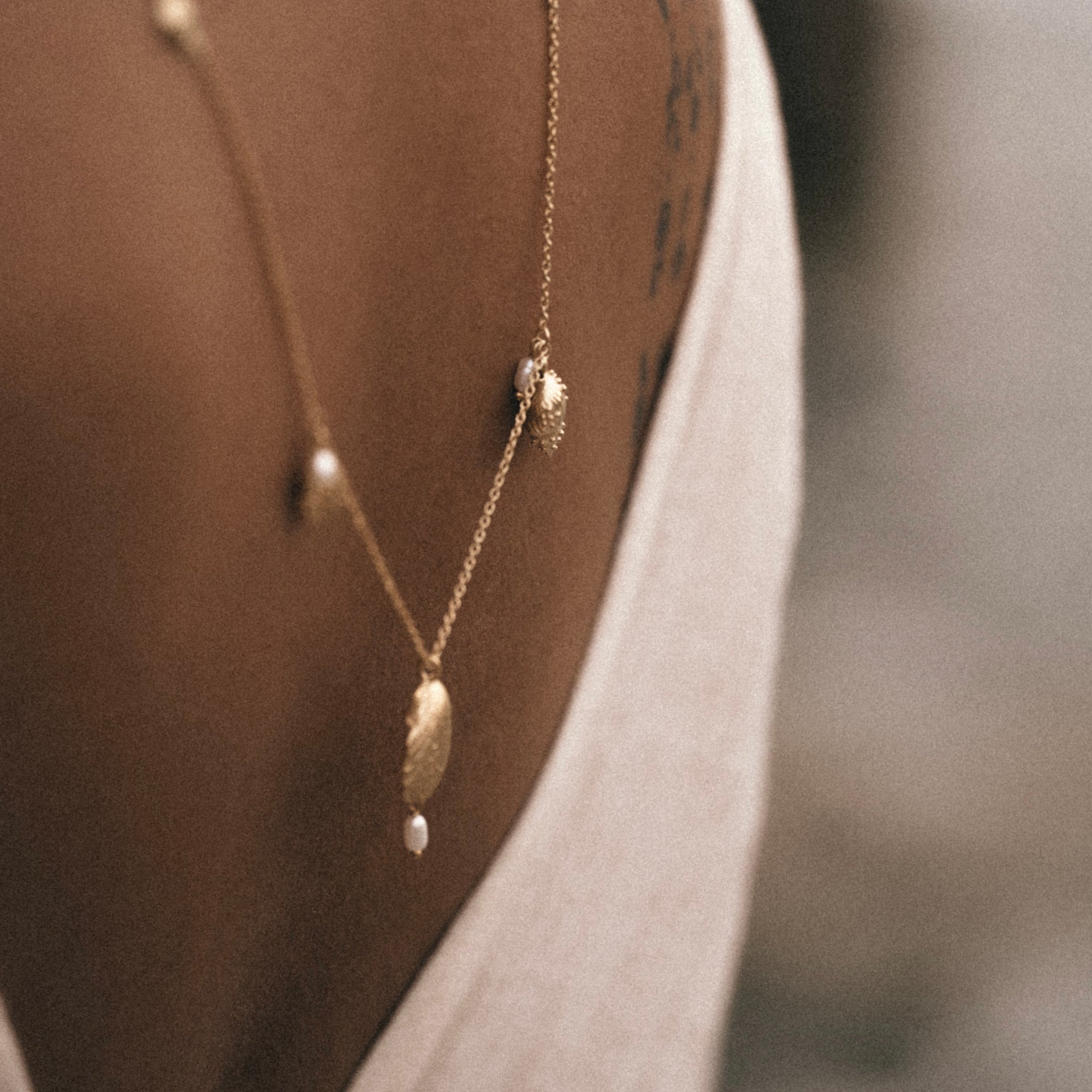 Calypso Pearl Necklace Gold