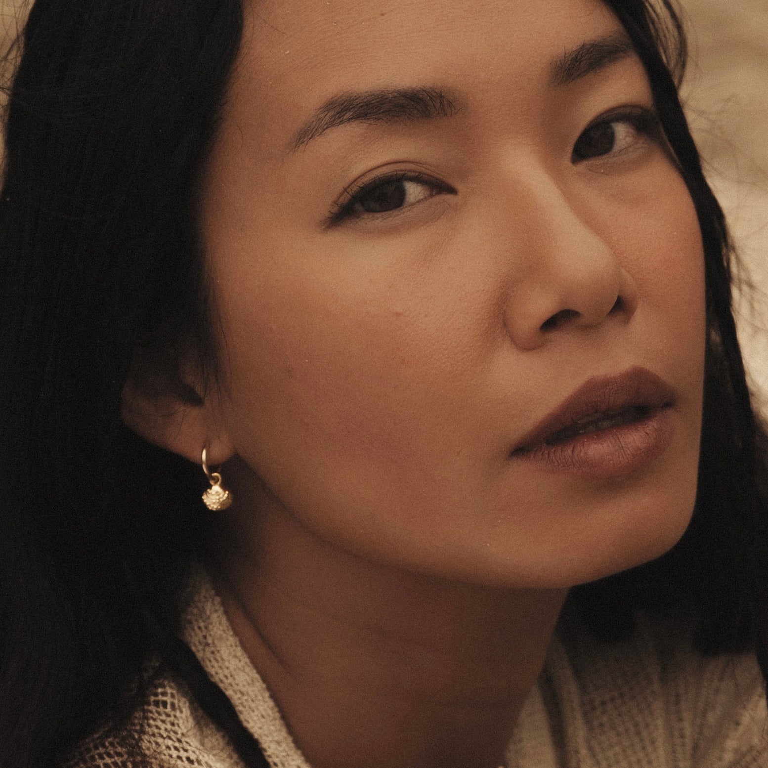 Calypso Mini Hoop Earrings Solid Gold