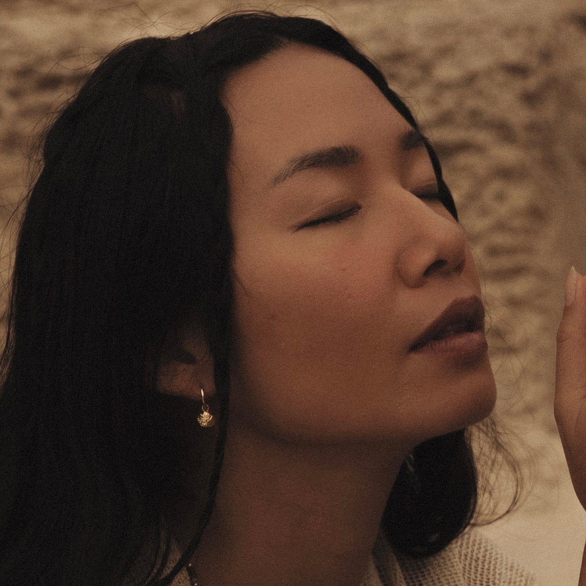 Calypso Mini Hoop Earrings Solid Gold