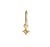 Birthstone Square Charm Hoop Solid Gold
