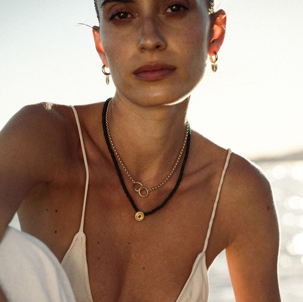 Ishtar Chunky Hoop Earrings Gold