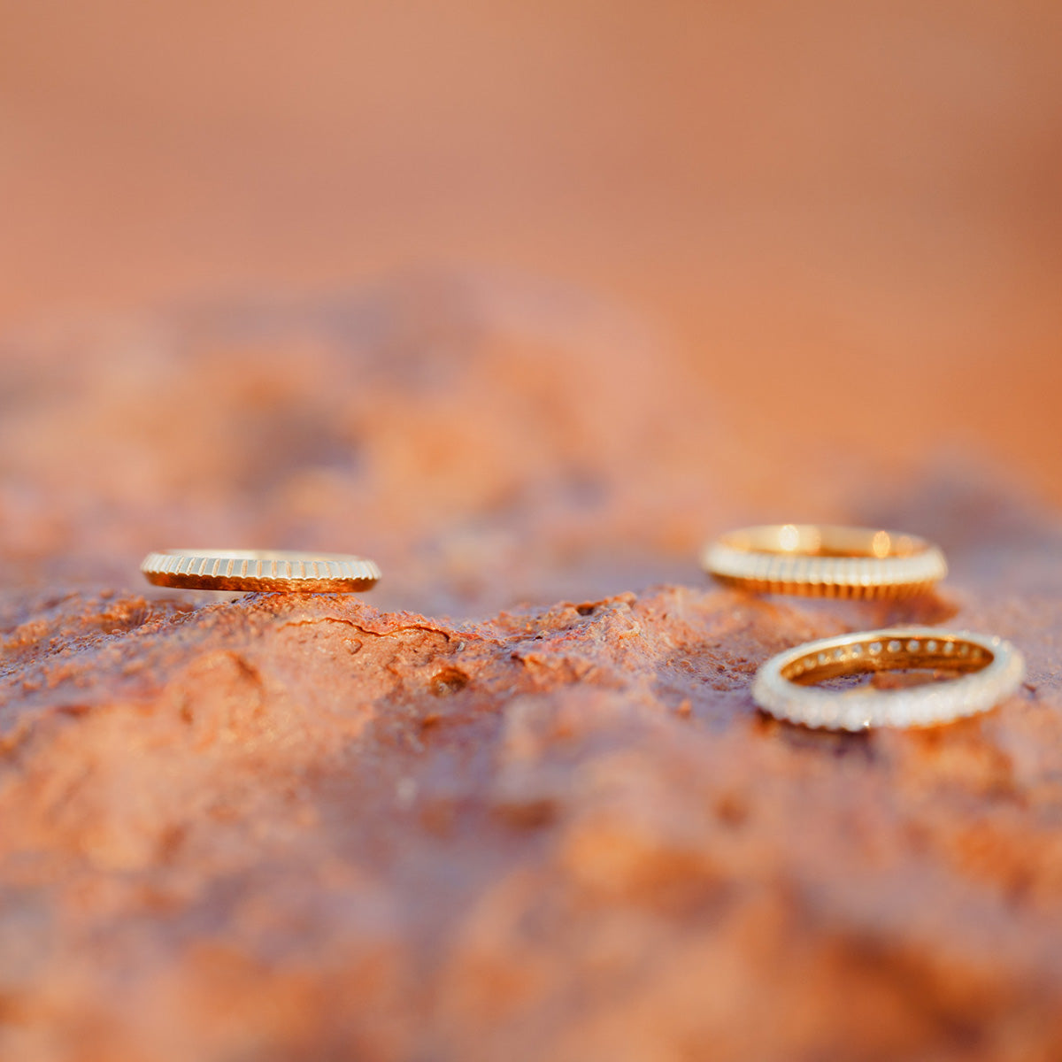 Knife Edge Engraved Ring Solid Gold