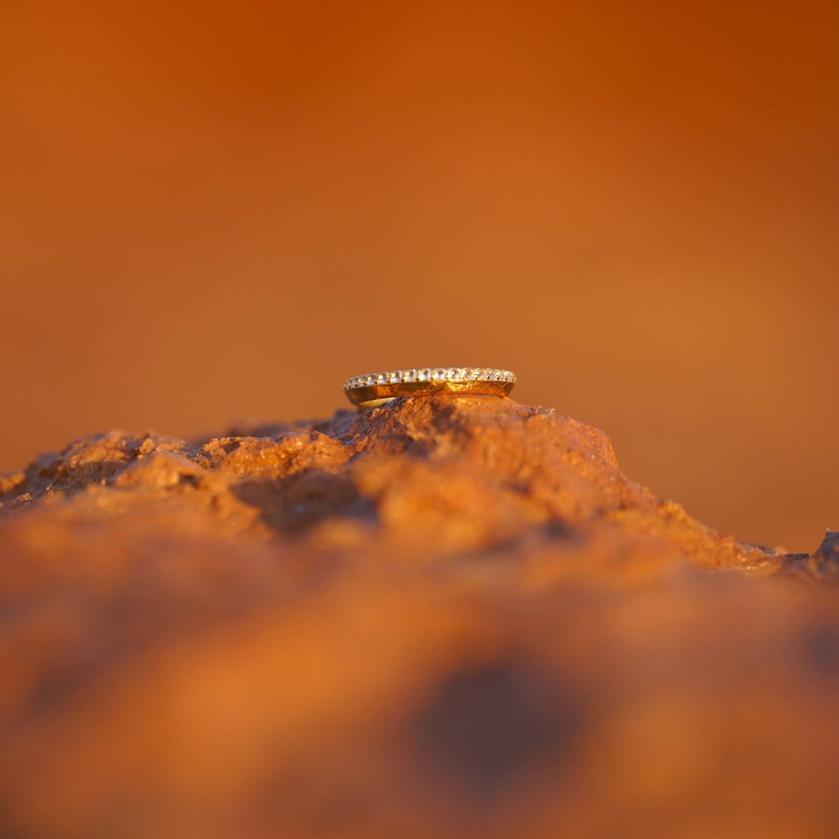 Knife Edge Diamond Eternity Ring Solid Gold