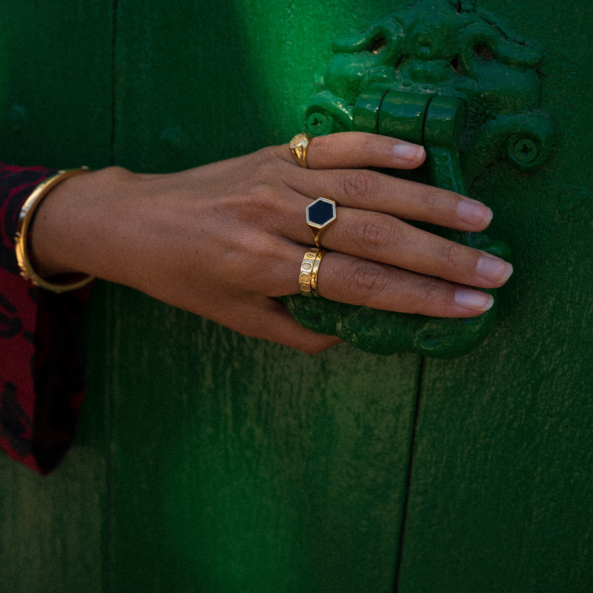 Moon Phases Band Ring Gold
