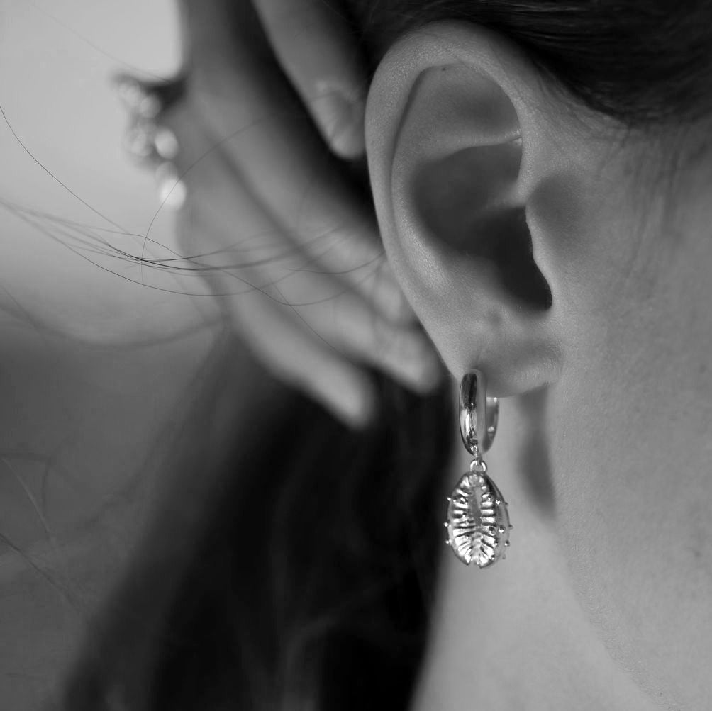 Aphrodite Chunky Hoop Earrings Silver