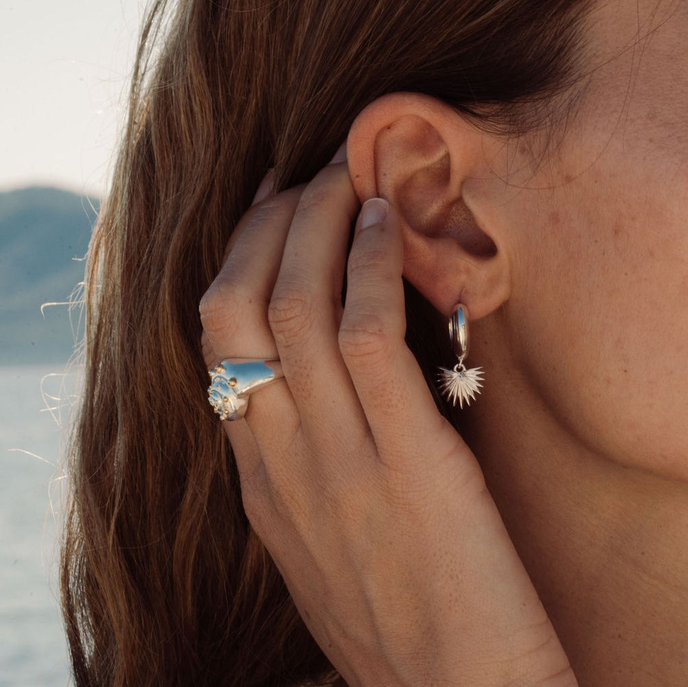 Inanna Spiral Mixed Metal Ring