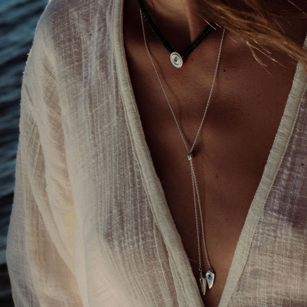 Galatea Jade Necklace Silver