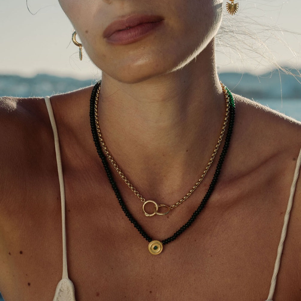 Galatea Jade Necklace Solid Gold