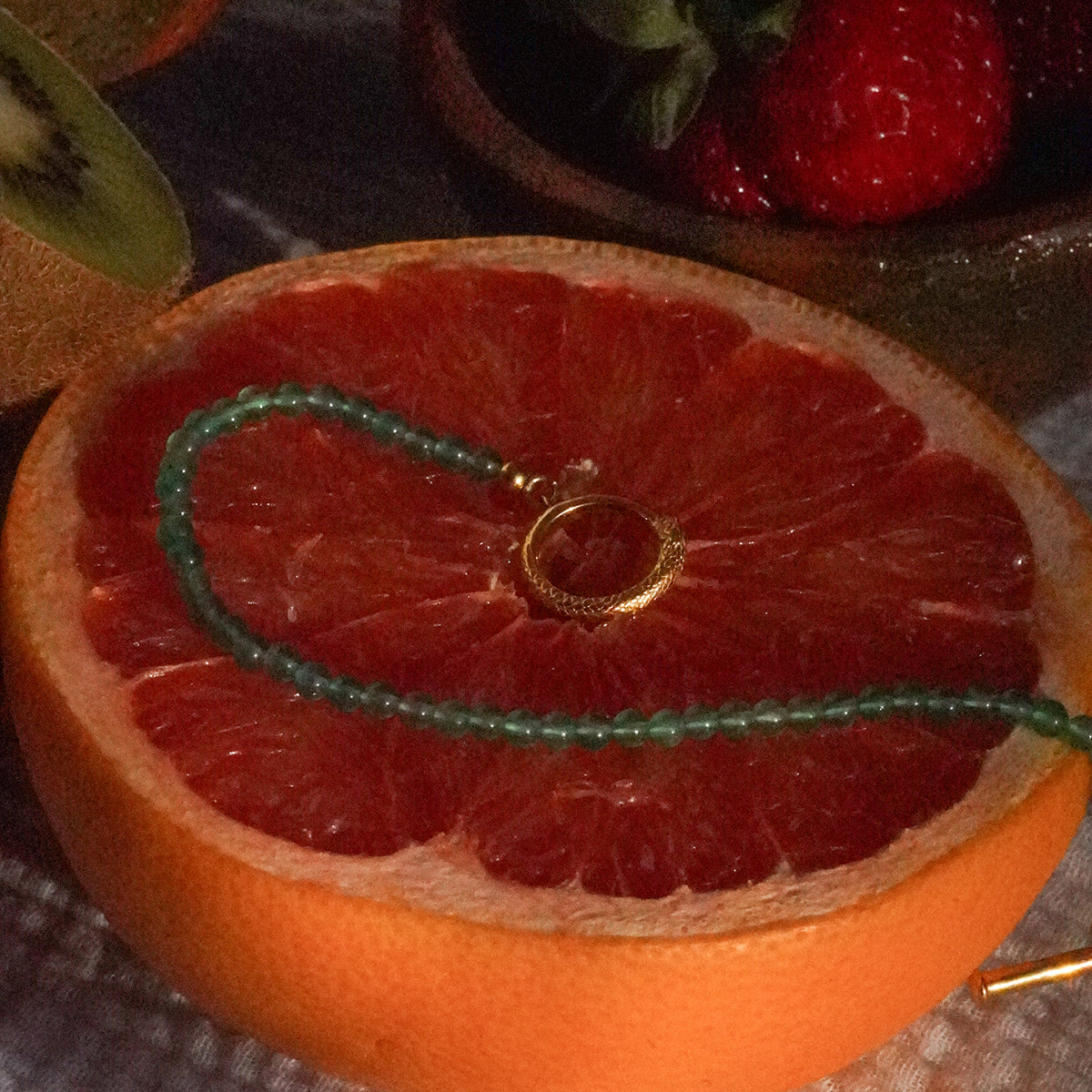 Ouroboros Onyx Bracelet Gold