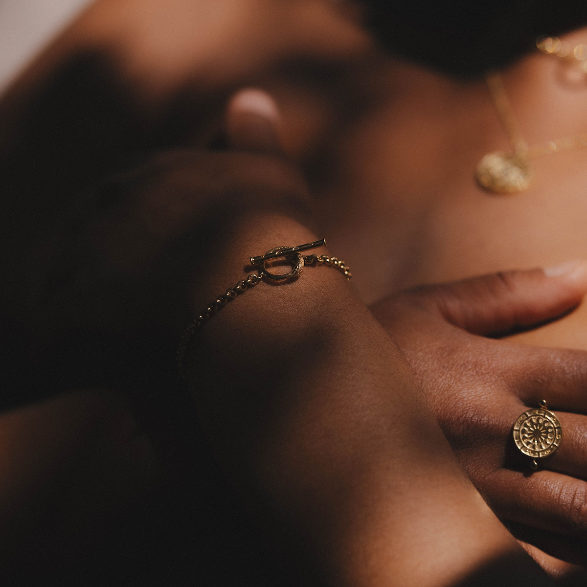 Ouroboros Chain Bracelet Gold