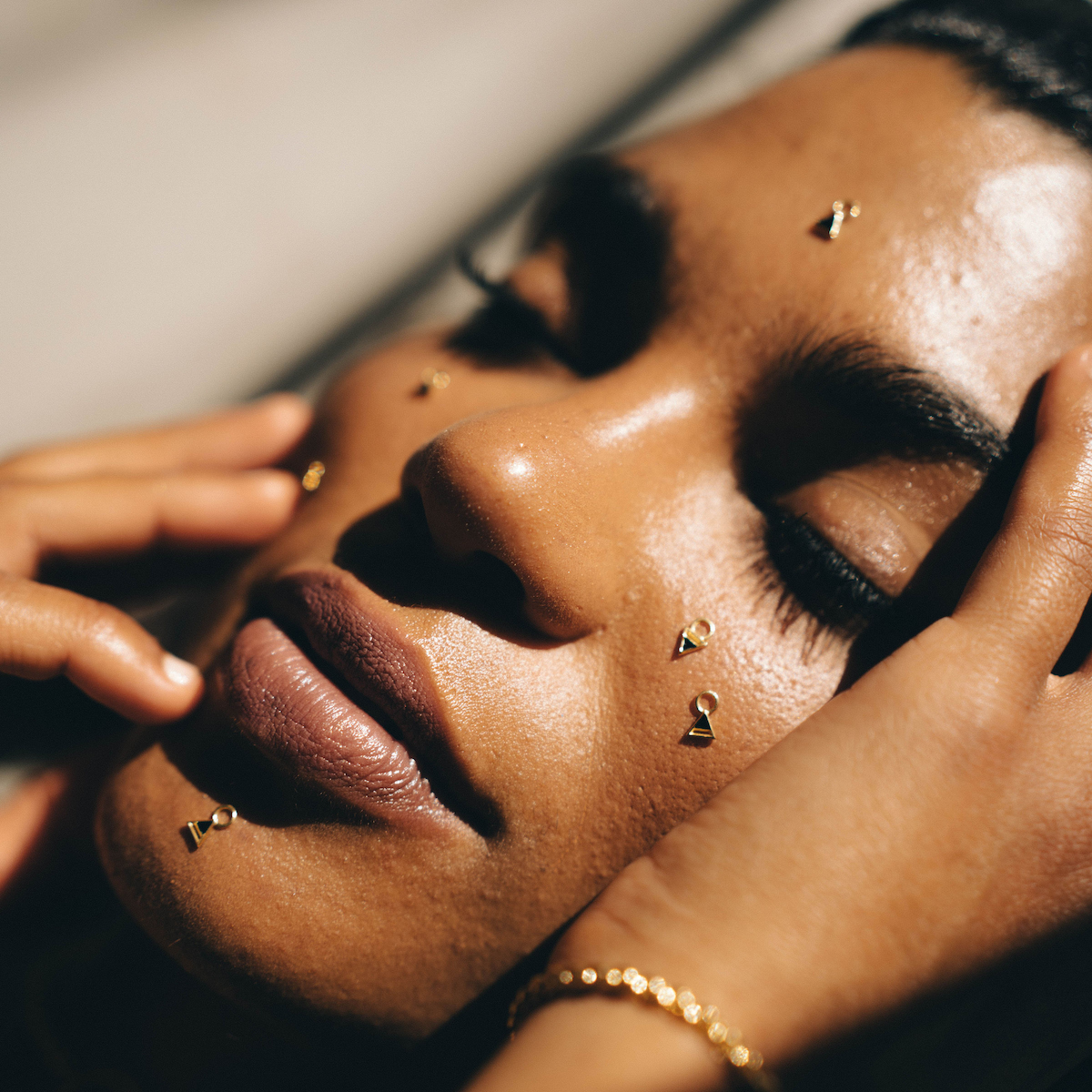 Four Elements Enamel Mini Hoop Earrings Gold