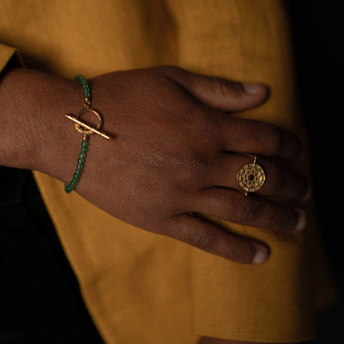 Ouroboros Onyx Bracelet Silver Rachel Entwistle