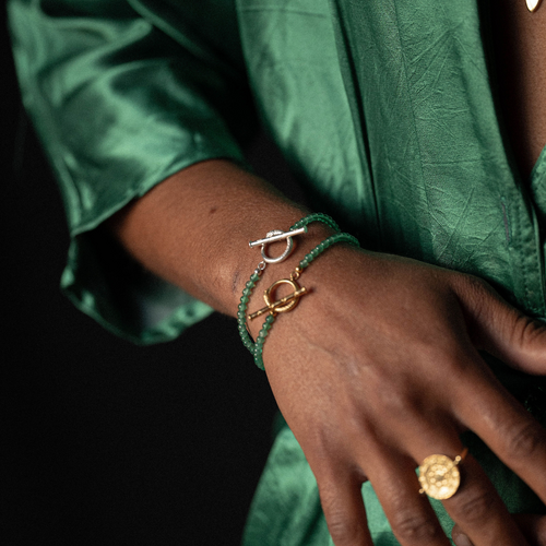 Ouroboros Onyx Bracelet Silver Rachel Entwistle