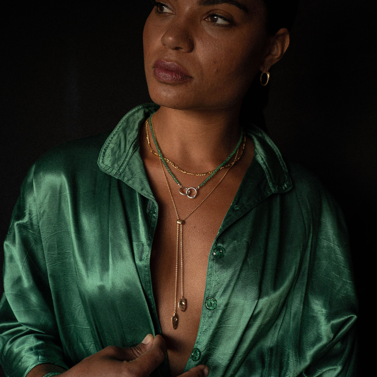 Ouroboros Onyx Necklace Silver